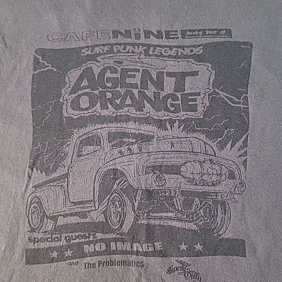 Agent Orange, No Image, Problematics @ Cafe Nine New Haven CT Punk Flyer Shirt M - Picture 1 of 4